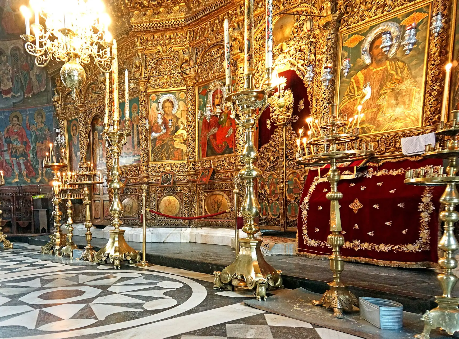 Interior of Rila Monastery, Bulgaria