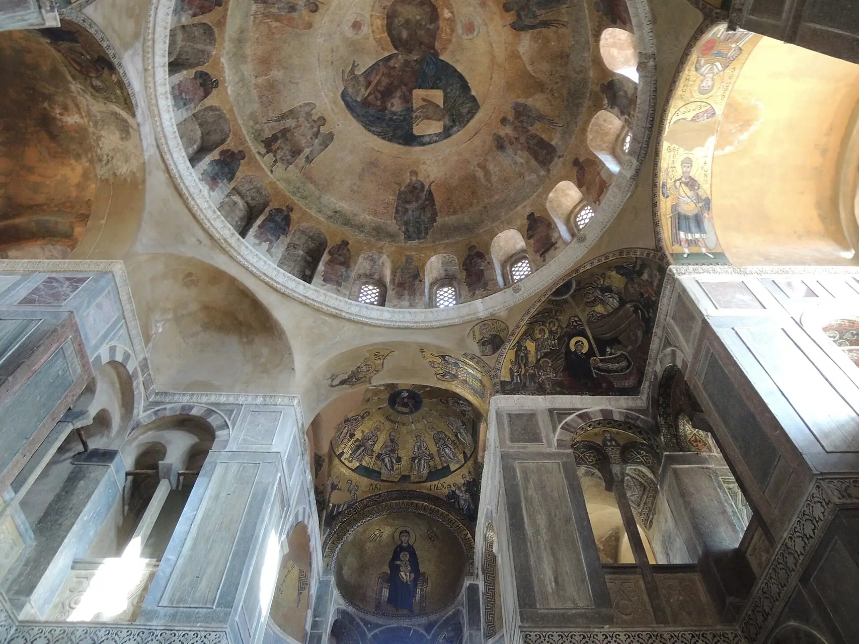 Interior of Hosios Loukas, Greece